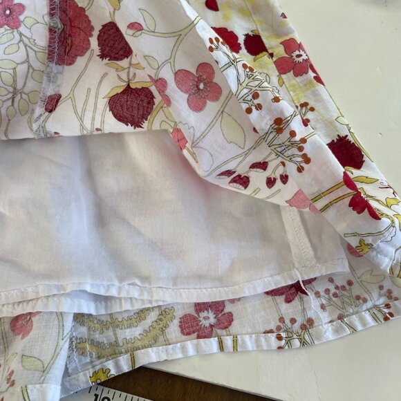 Eddie Bauer Women’s Floral White, Red, Pink & Green Lined Cotton Mini Skirt 12 - Picture 7 of 7